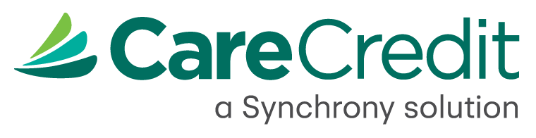 The image features a logo with the text CareCredit prominently displayed, suggesting it is related to financial services, specifically offering a synchrony solution.